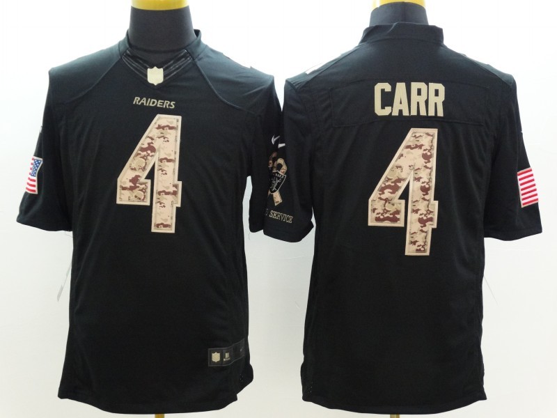 Men's Las Vegas Raiders #4 Derek Carr Black Jersey